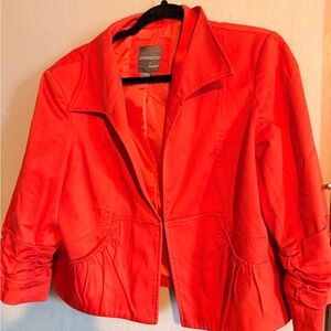 Women's orange Cropped Jacket